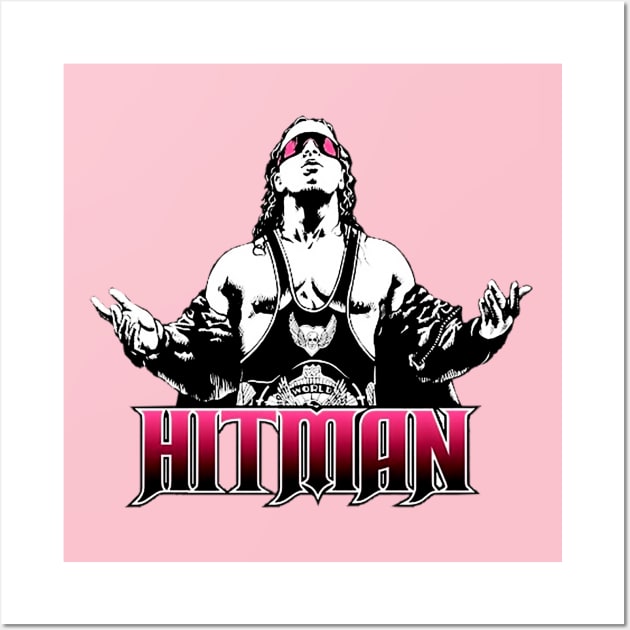 Bret Hitman Hart  Hitman Wall Art by WikiDikoShop